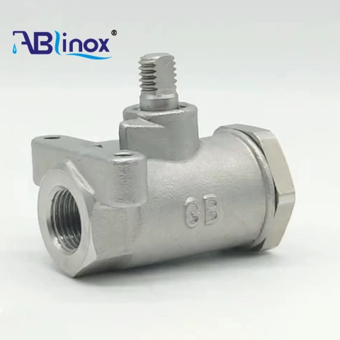 Personnalisé 304 316 Moulage de précision Chine OEM Porte à bille flottante en acier inoxydable Porte à 3 voies à bride de commande à bille Swing Check Casting Valve d'angle